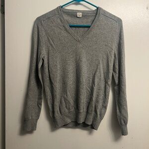 Grey J. Crew Cotton & Cashmere Sweater